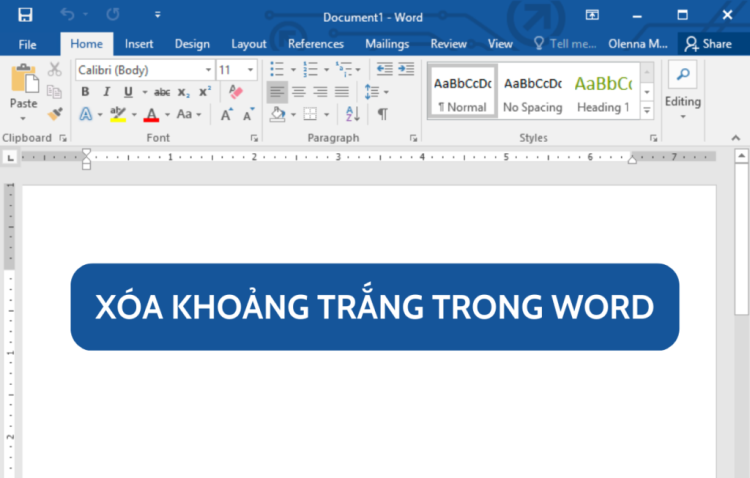 Xóa khoảng trắng trong Word