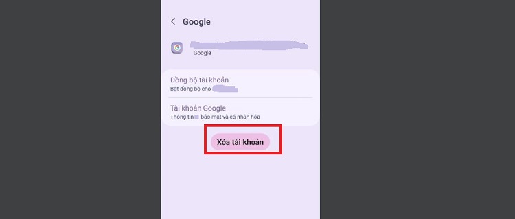 Xóa tài khoản Google