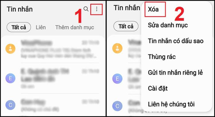 Xóa tin nhắn