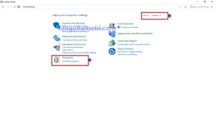 óa triệt để ứng dụng Windows 10 từ Control Panel