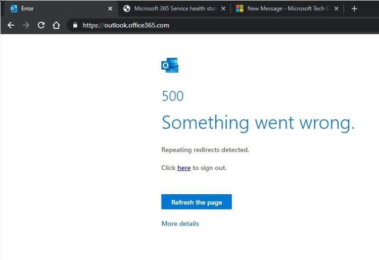 lỗi “Something Went Wrong” trên Microsoft Outlook